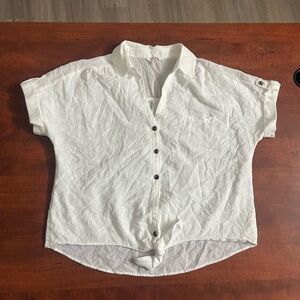 Candie's White Button Down Shirt